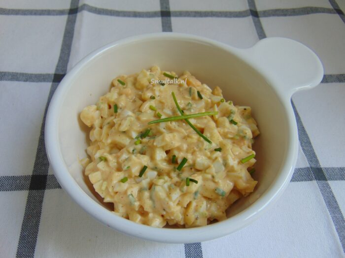 schaaltje met eiersalade