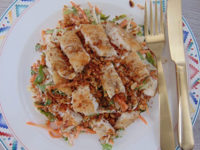 salade met kip en ansjovisdressing, Salade met kip en ansjovisdressing, Smultalk