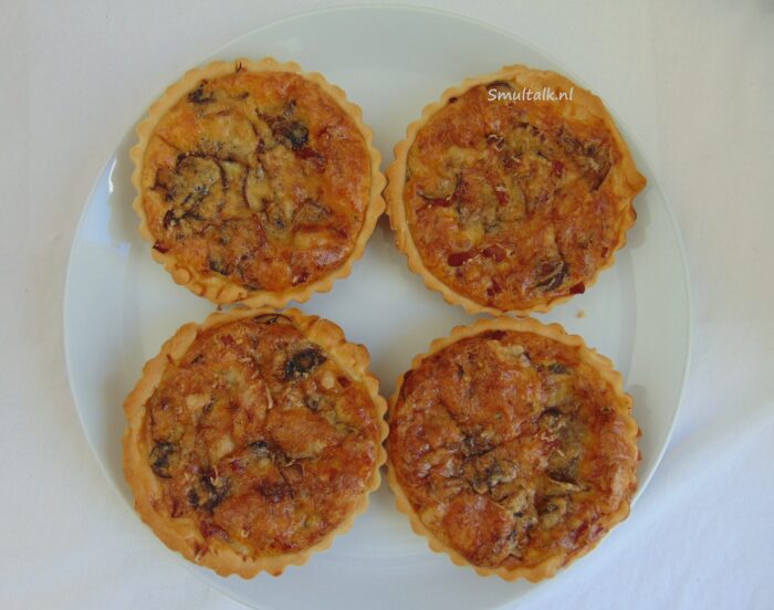 Mini quiches met champignons en ham, Mini quiches met champignons en ham, Smultalk