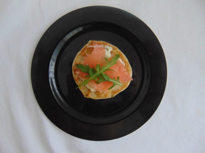 blini van bovenaf