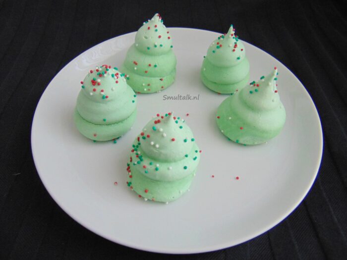 meringue kerstboompjes