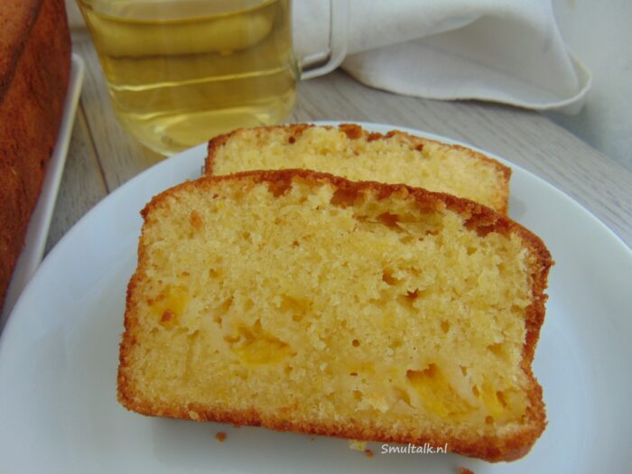 sinaasappelcake van dichtbij