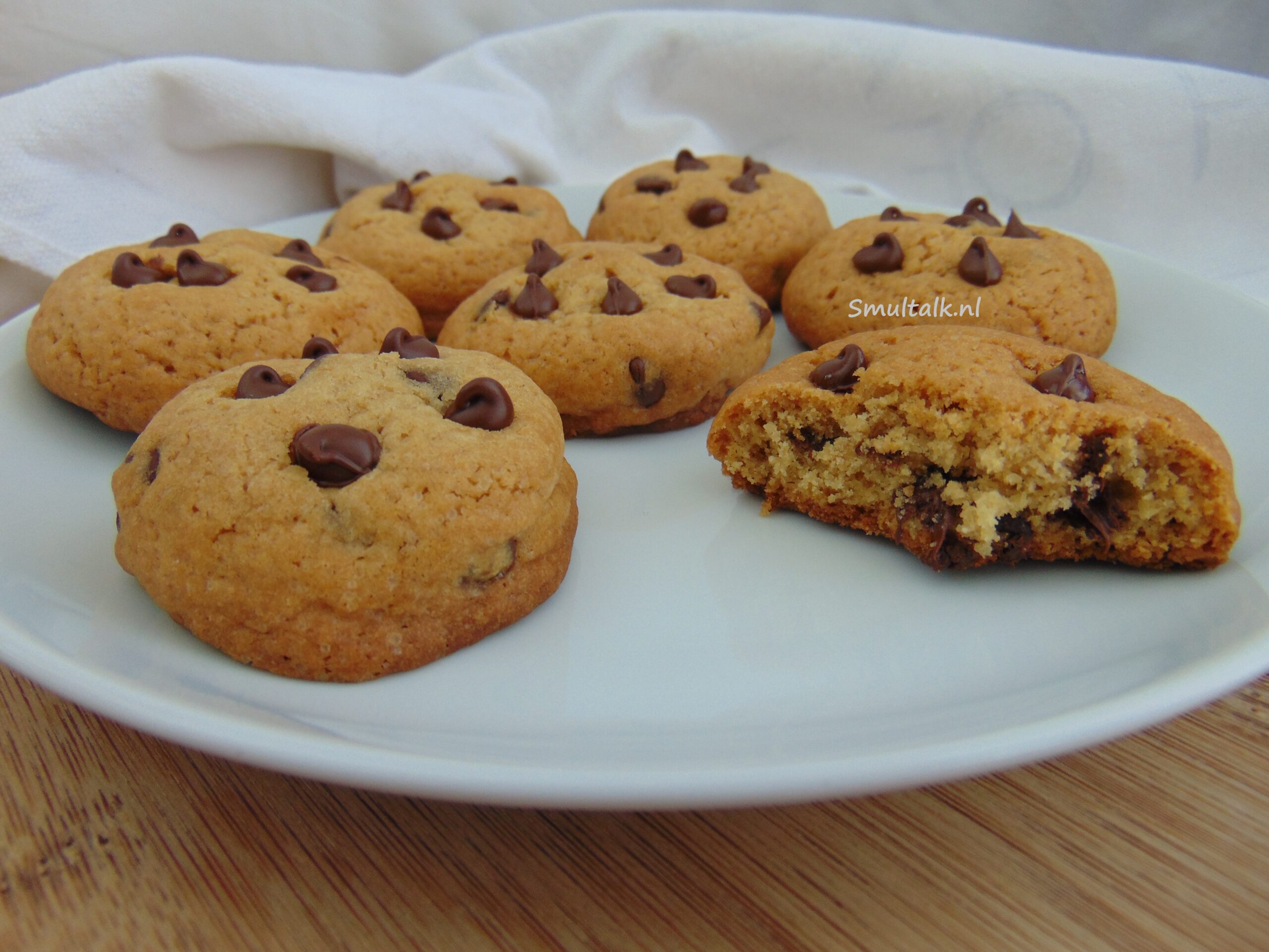 chocolate chip cookies van dichtbij