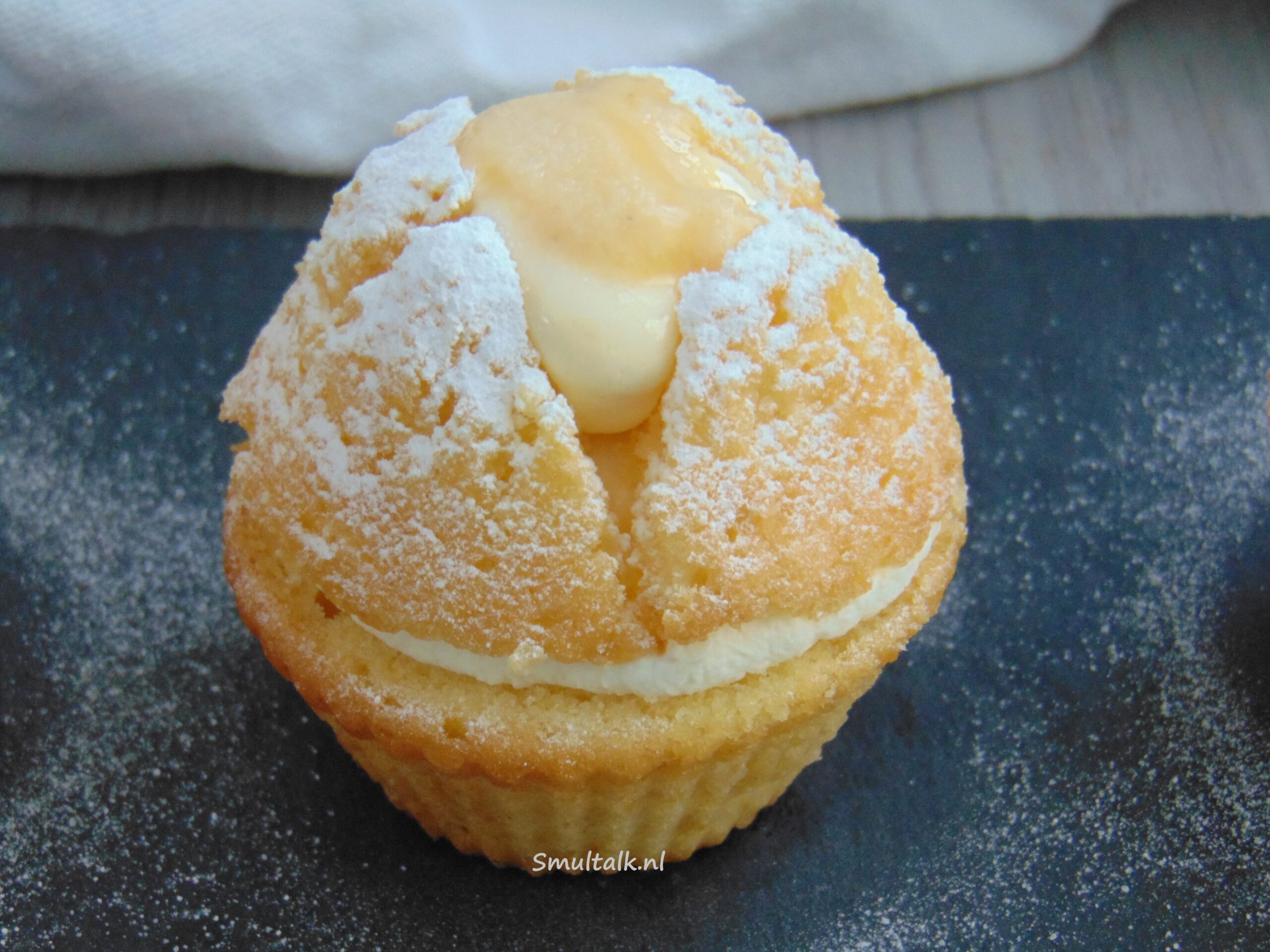 sneeuwster cupcake van dichtbij