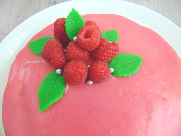 versiering van de roze koek taart